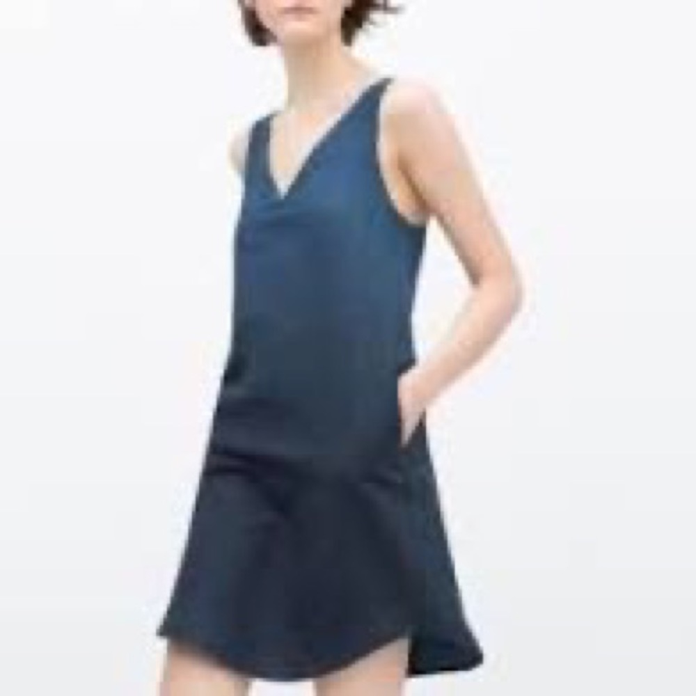 Zara Denim Couture Shift Dress